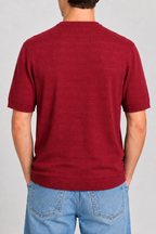 Maglia girocollo traforata
