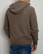 DOPPIAVVI FELPA IN LANA ZIP E CAPPUCCIO