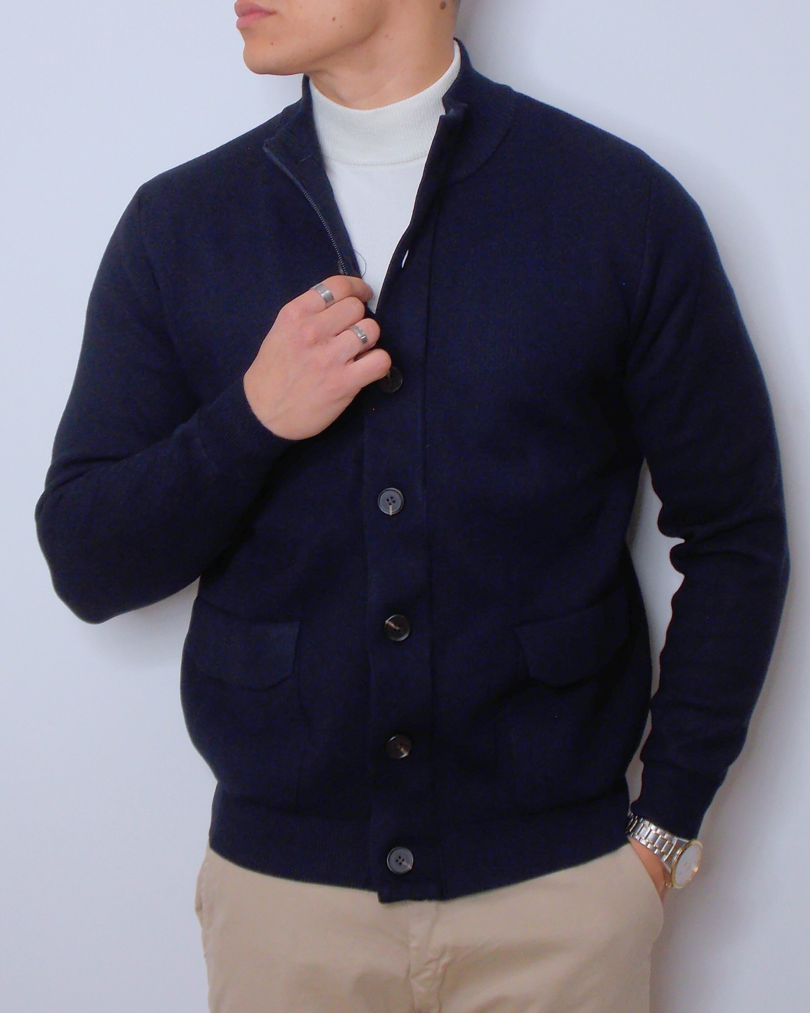 DOPPIAVVI CARDIGAN ZIP+BOTTONI 25030