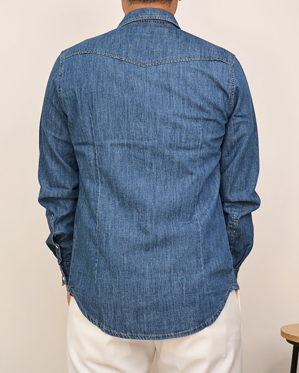 DOPPIAVVI CAMICIA TEXASD DENIM MADREPERLA