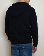 DOPPIAVVI FELPA IN LANA CON ZIP E CAPPUCCIO