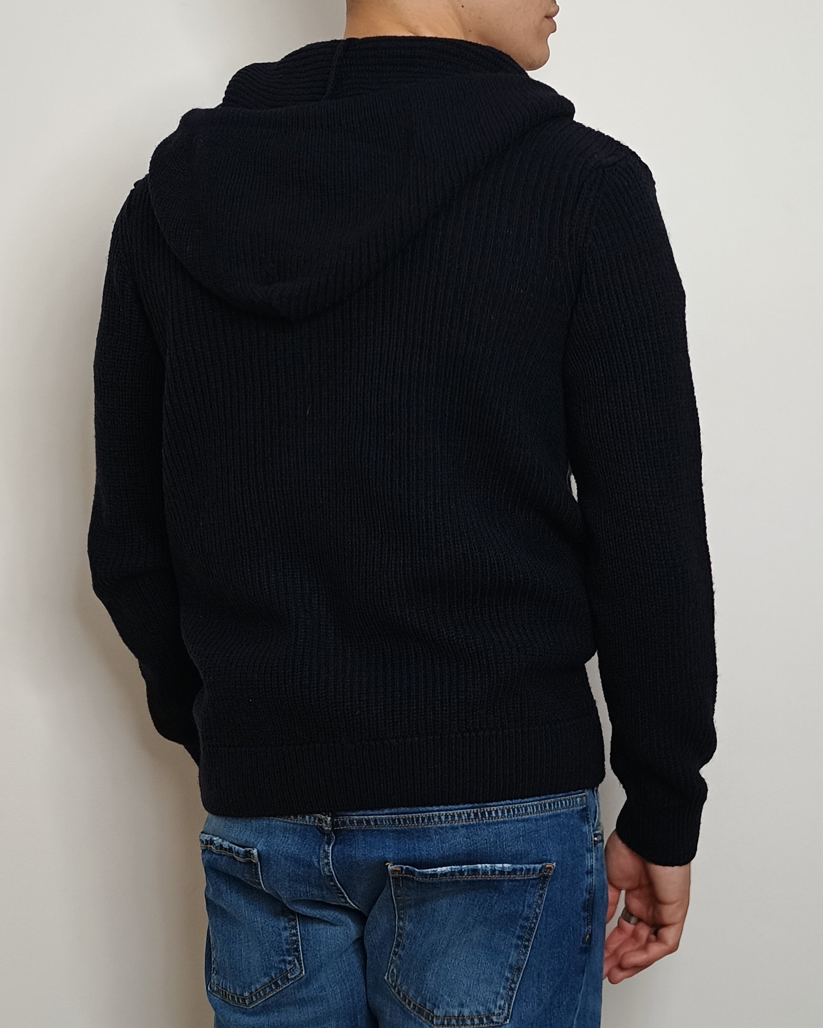 DOPPIAVVI FELPA IN LANA CON ZIP E CAPPUCCIO