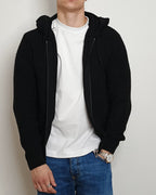 DOPPIAVVI FELPA IN LANA CON ZIP E CAPPUCCIO