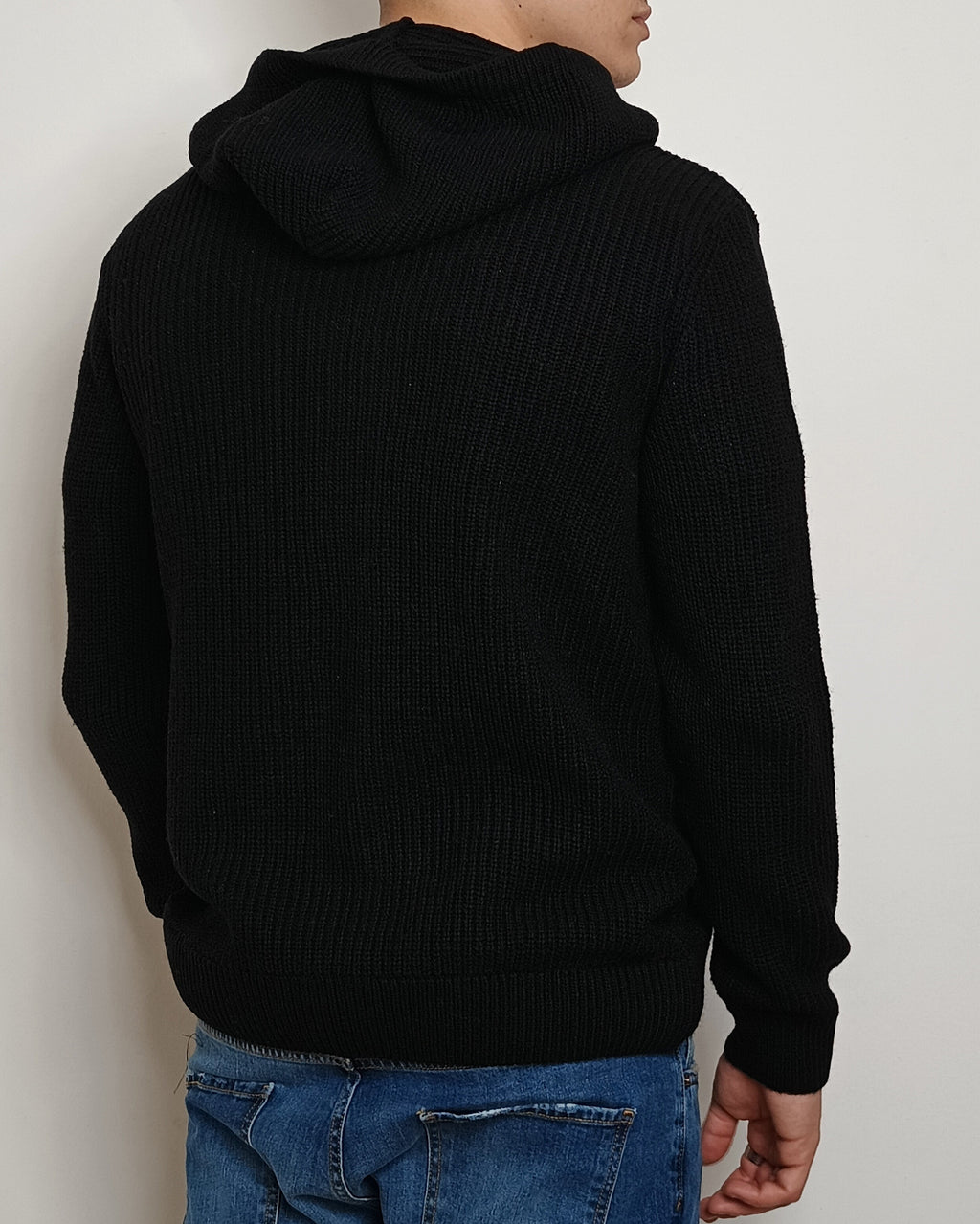 DOPPIAVVI FELPA IN LANA CON ZIP E CAPPUCCIO