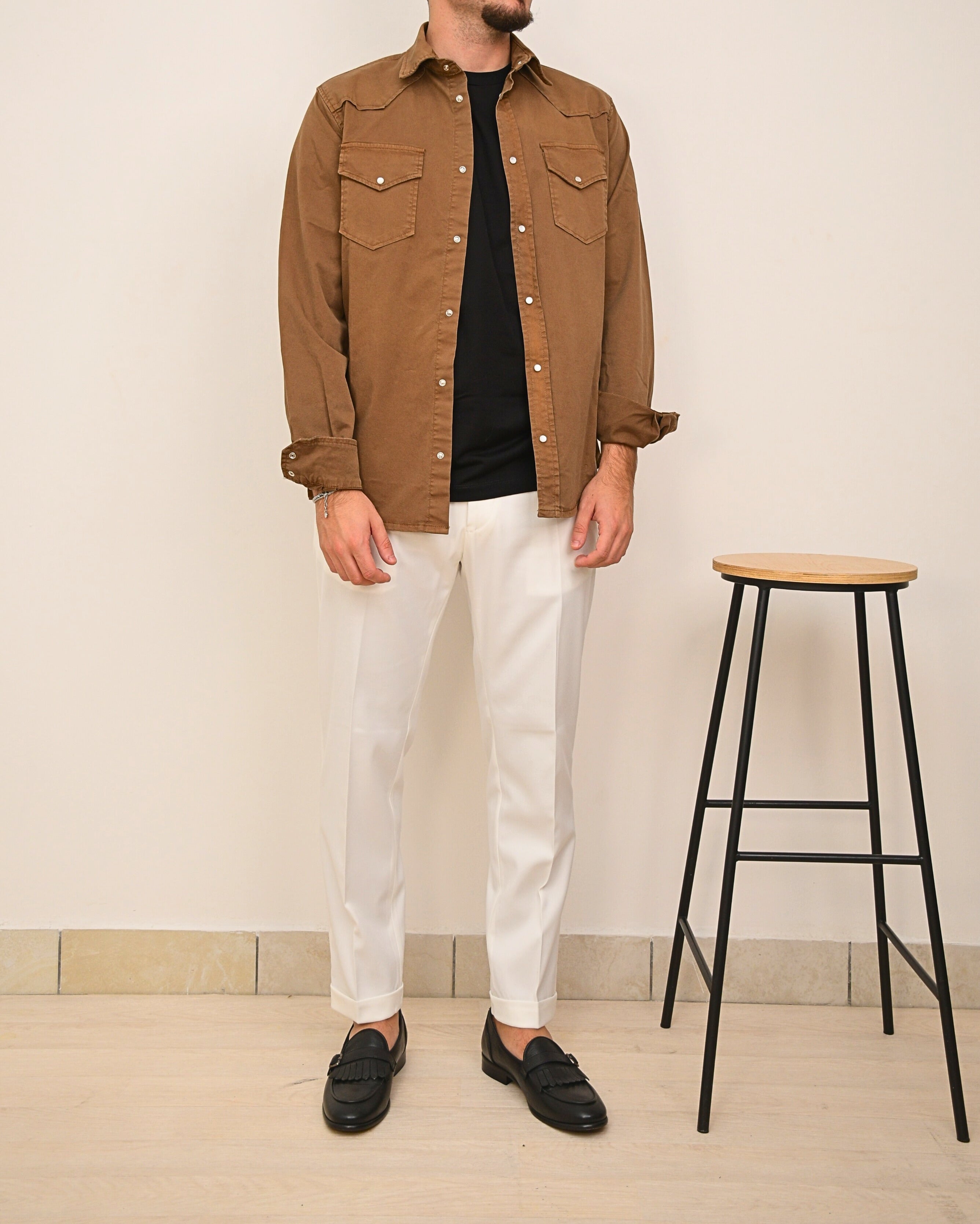 OUTFIT: DOPPIAVVI CHINO TENNESSE SLIM LUCIO1 & DOPPIAVVI CAMICIA TEXAS GAMBARINE