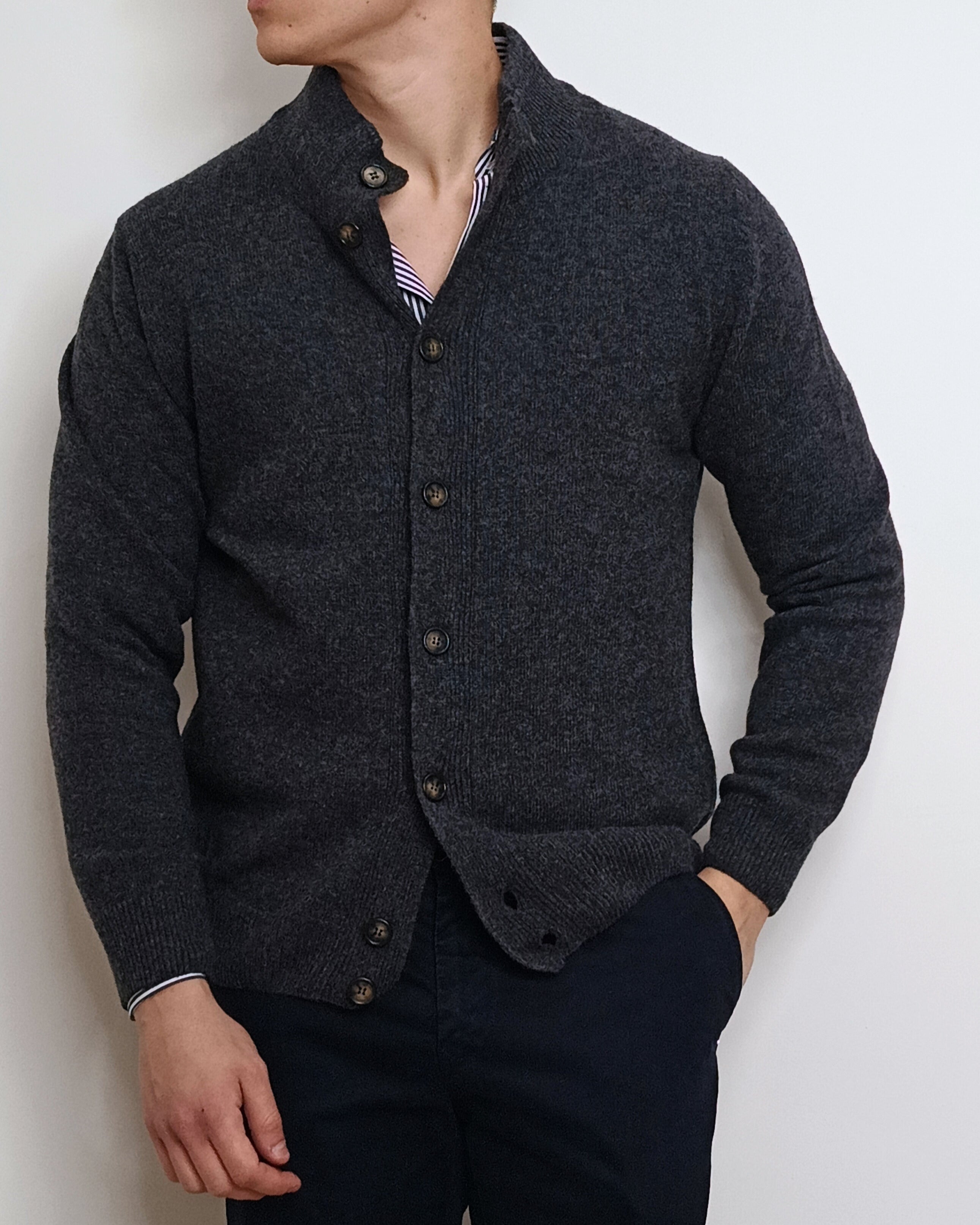 DOPPIAVVI CARDIGAN IN LANA CON BOTTONI