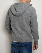 DOPPIAVVI FELPA IN LANA CON ZIP E CAPPUCCIO