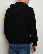 VALDICHIARA FELPA IN LANA CON CAPPUCCIO (NERO)