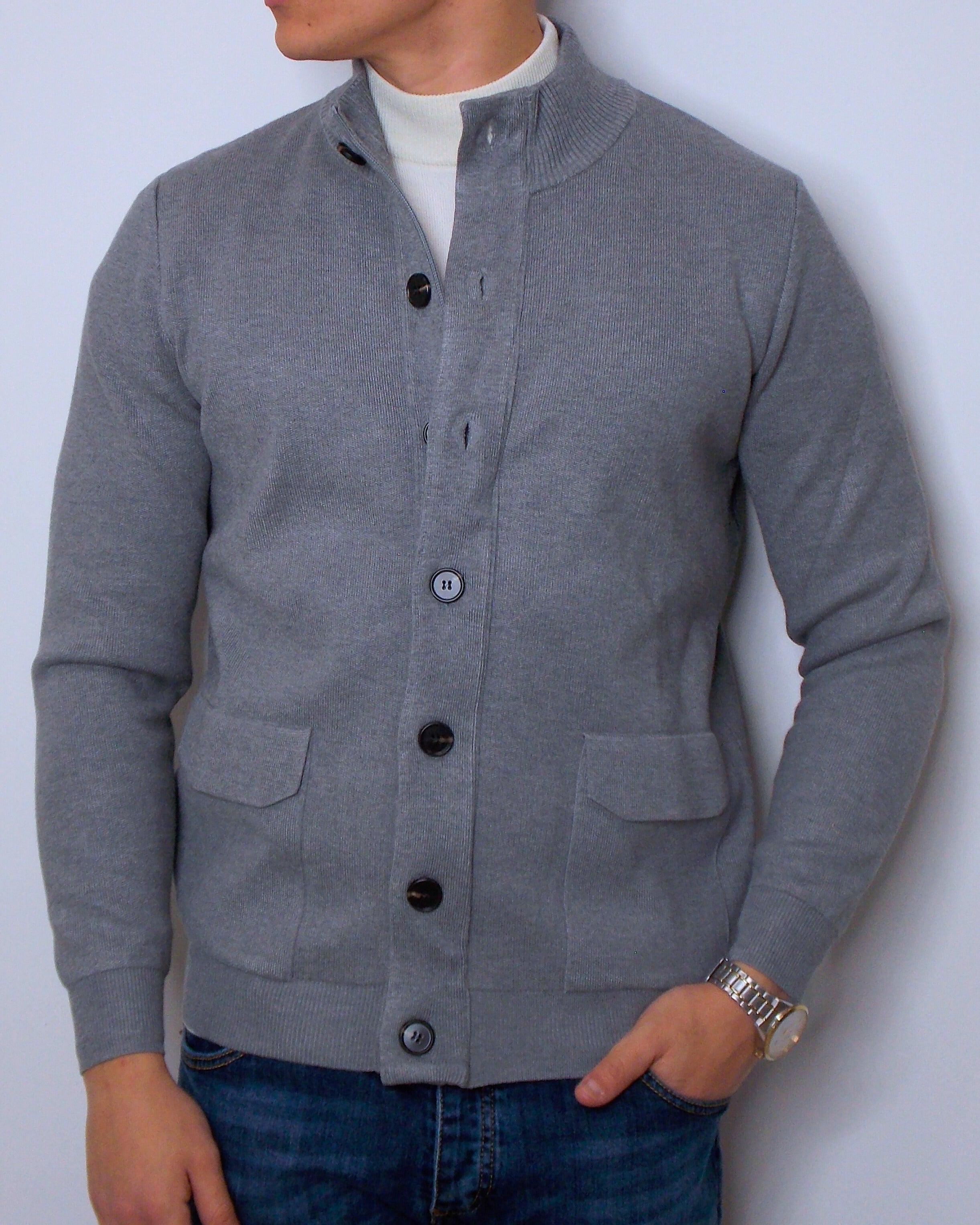 DOPPIAVVI CARDIGAN ZIP+BOTTONI 25030