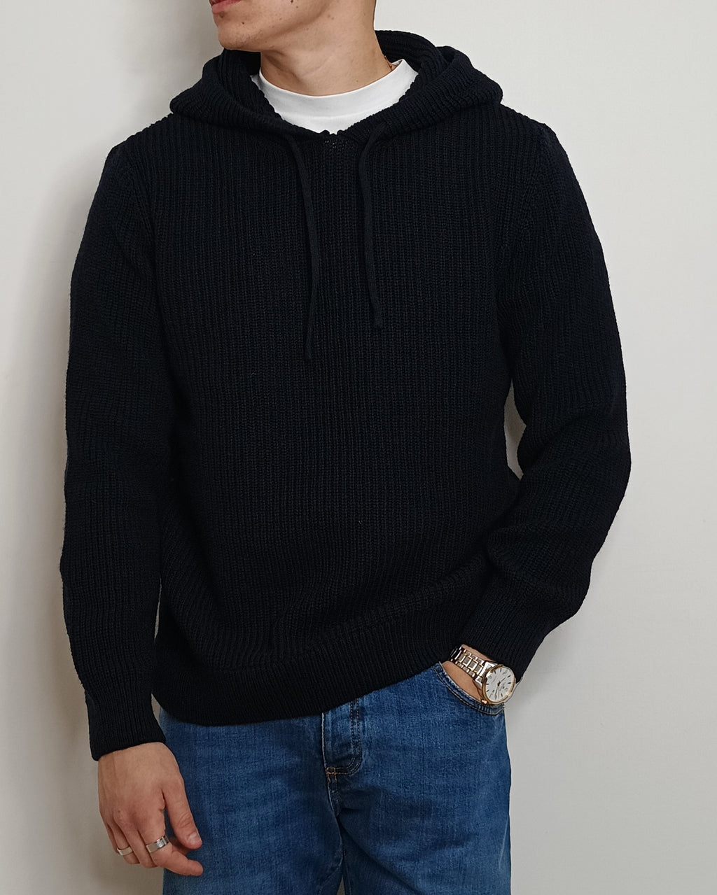 VALDICHIARA FELPA IN LANA CON CAPPUCCIO