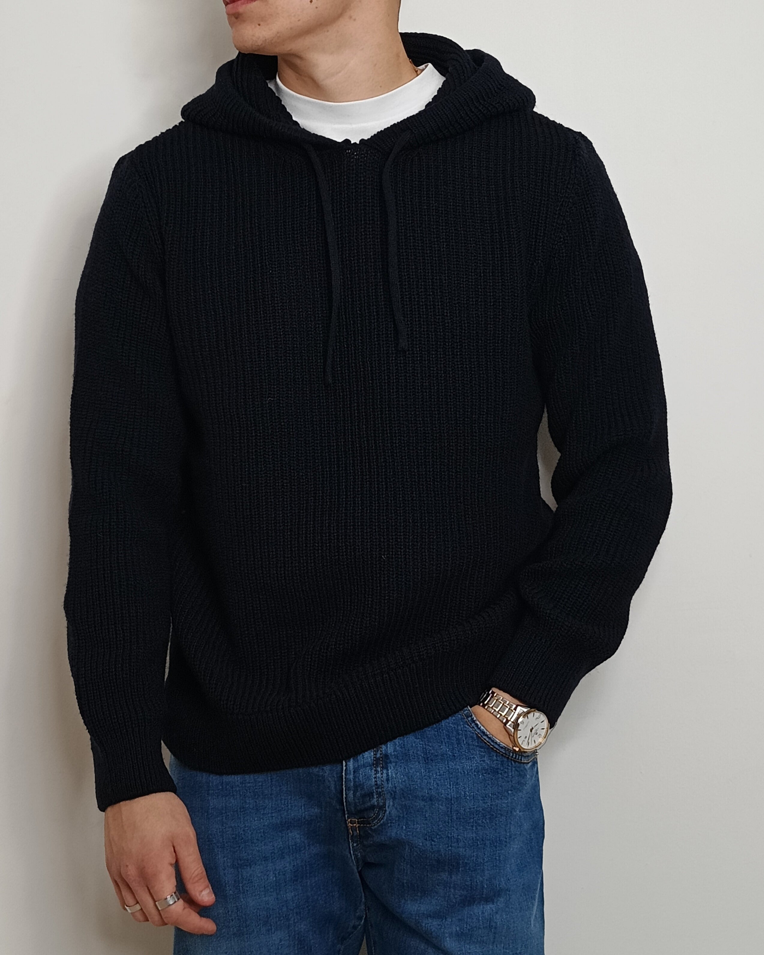 VALDICHIARA FELPA IN LANA CON CAPPUCCIO