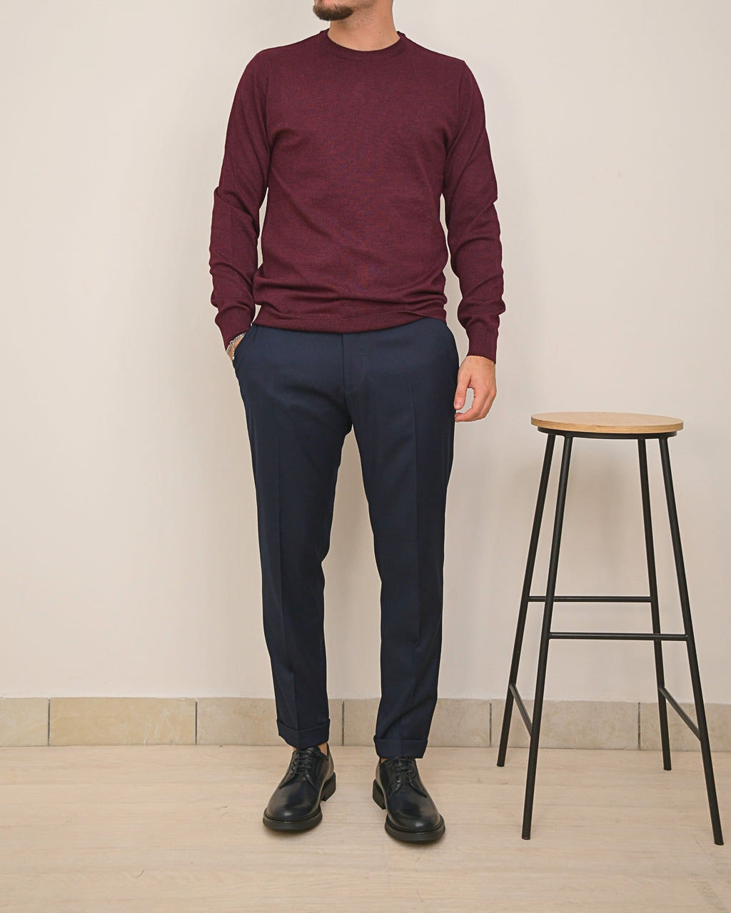 OUTFIT: SEINSE MAGLIA GIROCOLLO MI3056SS & DOPPIAVVI CHINO TENNESSE SLIM LUCIO1