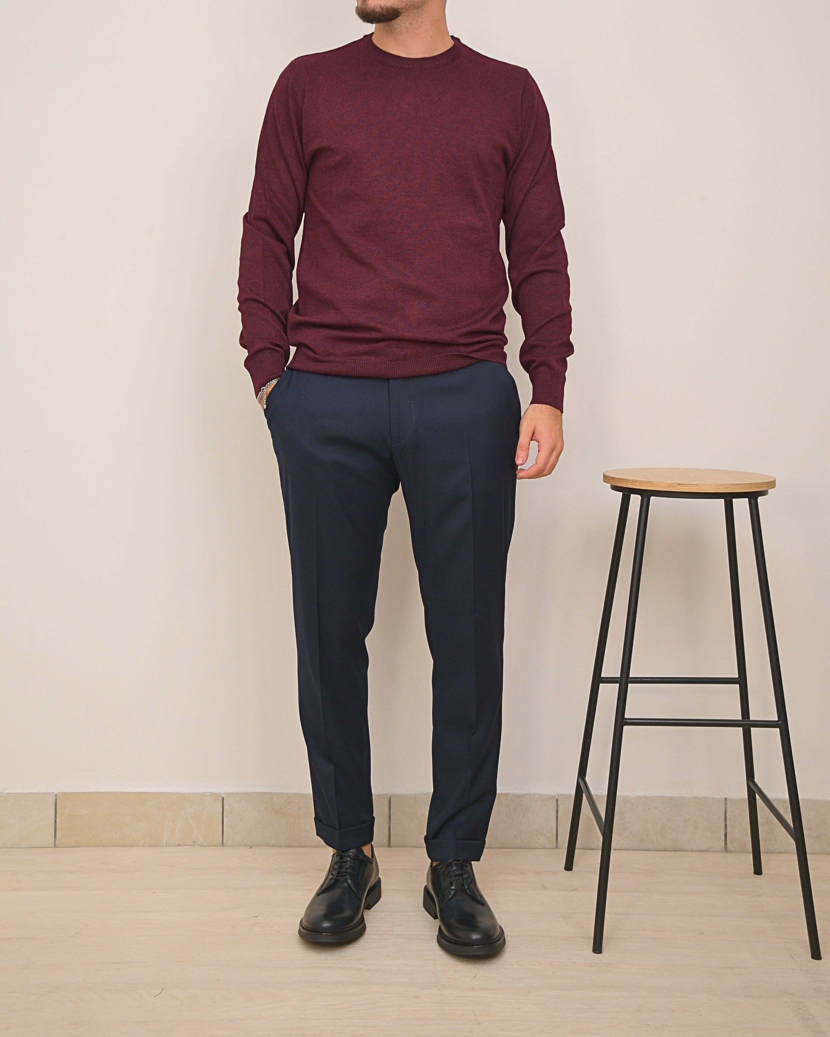 OUTFIT: SEINSE MAGLIA GIROCOLLO MI3056SS & DOPPIAVVI CHINO TENNESSE SLIM LUCIO1