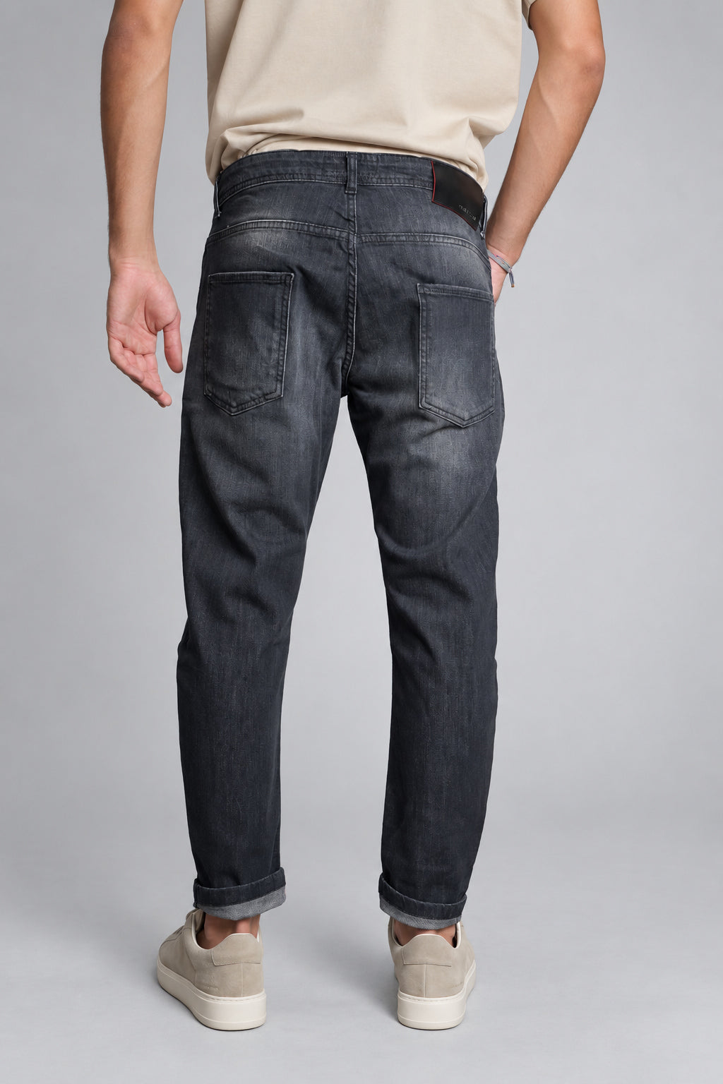 JEANS SKINNY DENIM NERO - PATRICK E SON