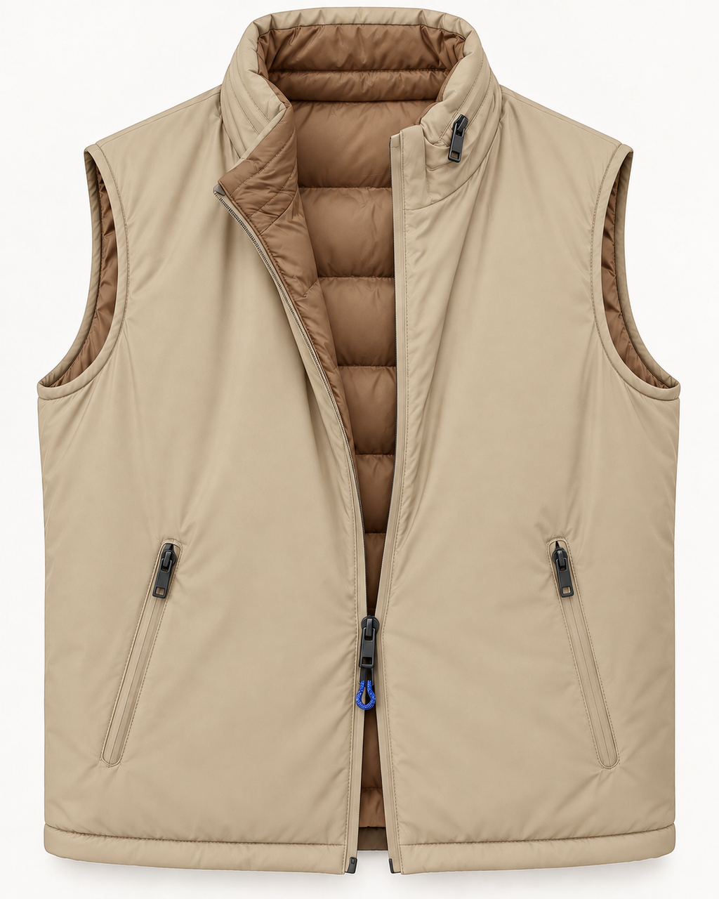 GILET NYLON REVERSIBILE BEIGE - VALERIO VALENTINO