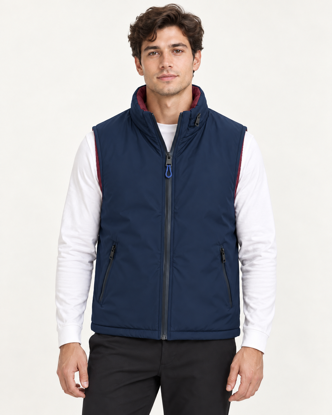 GILET NYLON REVERSIBILE BLU - VALERIO VALENTINO