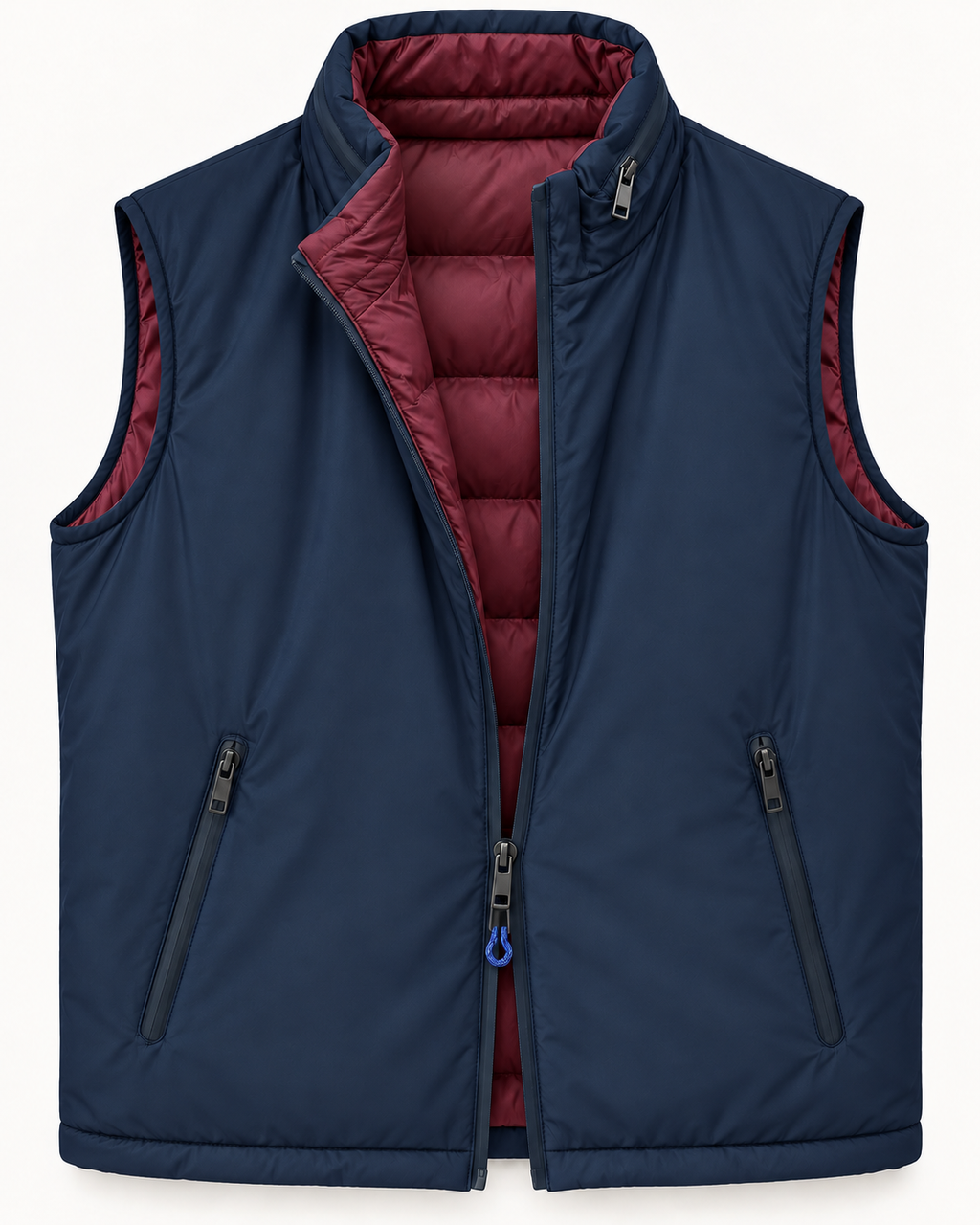 GILET NYLON REVERSIBILE BLU - VALERIO VALENTINO