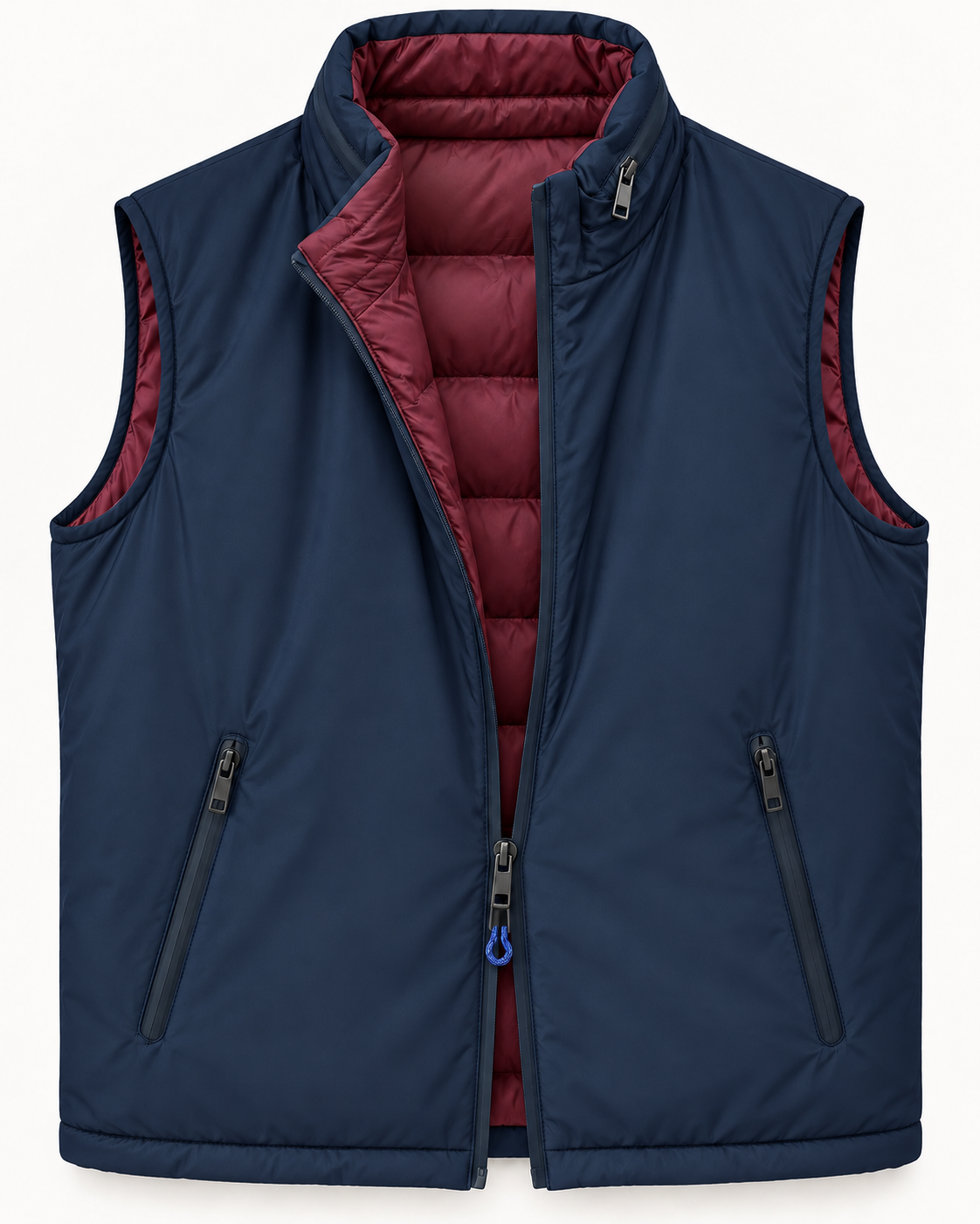 GILET NYLON REVERSIBILE BLU - VALERIO VALENTINO