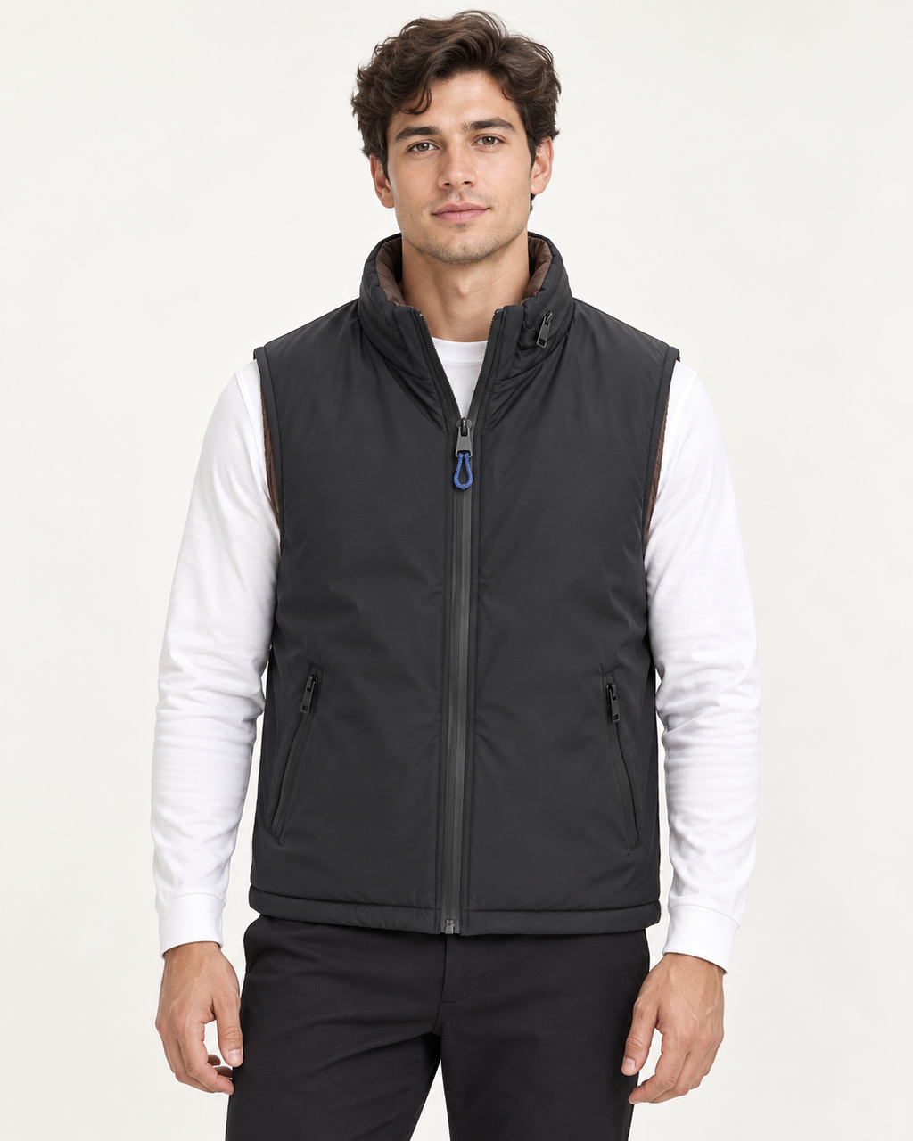 GILET NYLON REVERSIBILE NERO - VALERIO VALENTINO