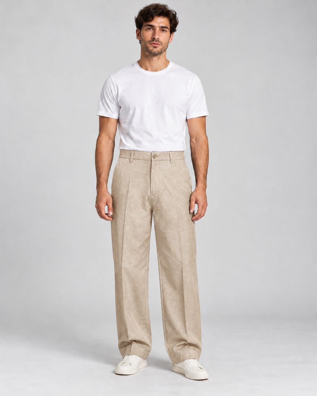 PANTALONE BAGGY TENNESSE BEIGE - VALERIO VALENTINO
