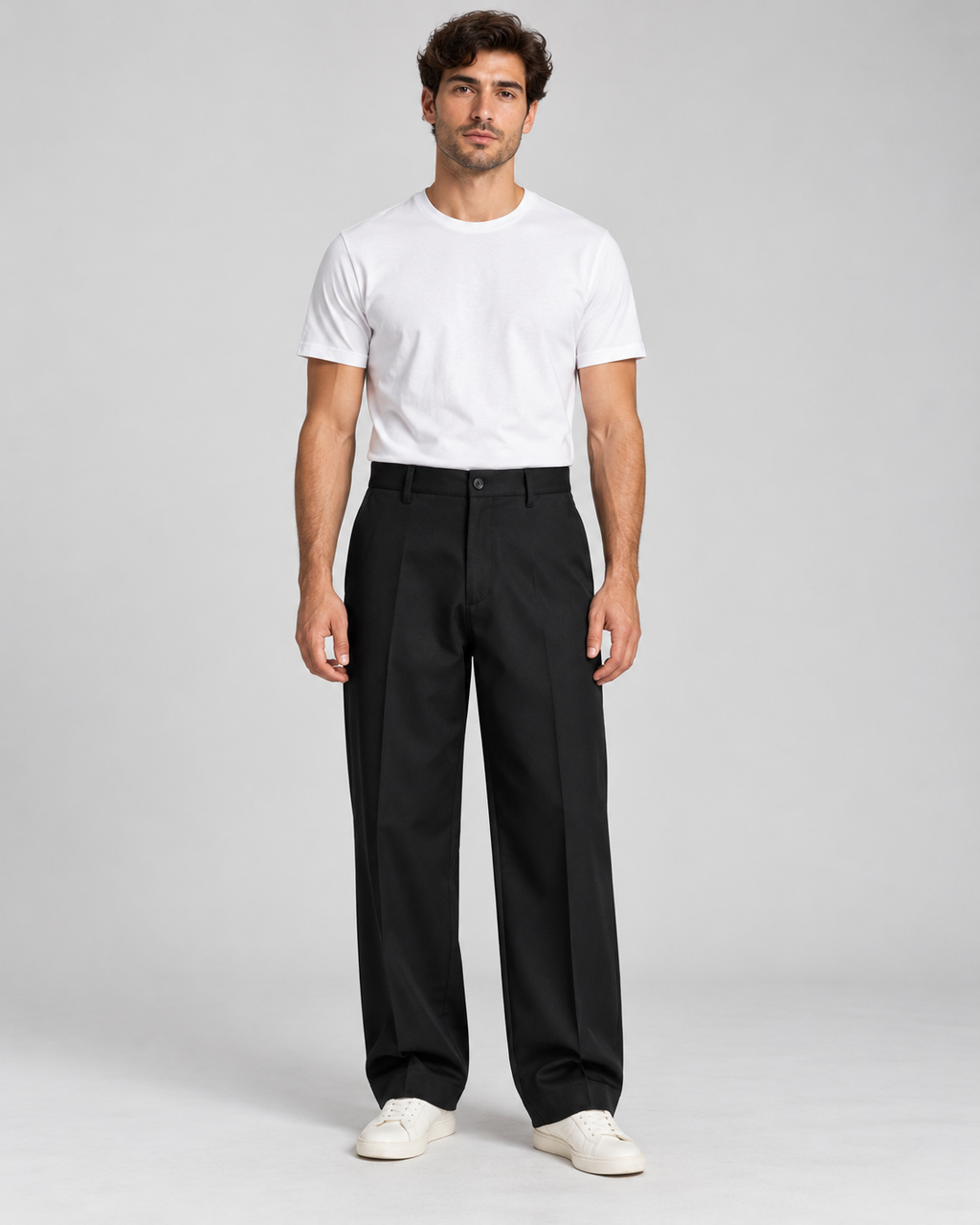 PANTALONE BAGGY TENNESSE NERO - VALERIO VALENTINO
