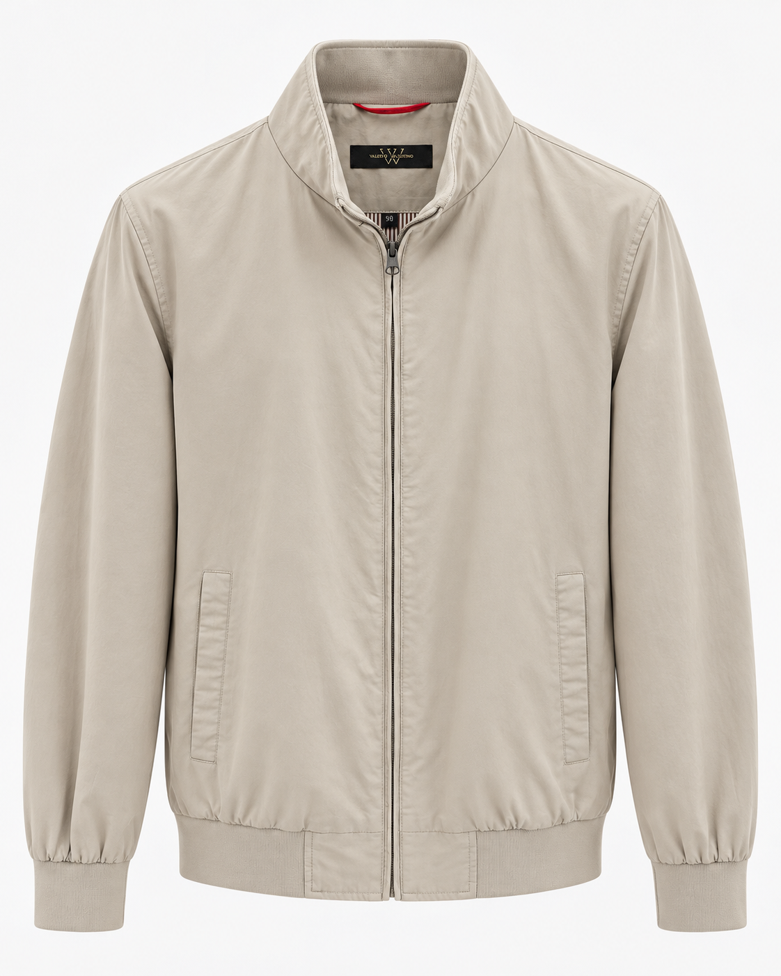 GIUBBINO ZIP COTONE BEIGE - DOPPIAVVI