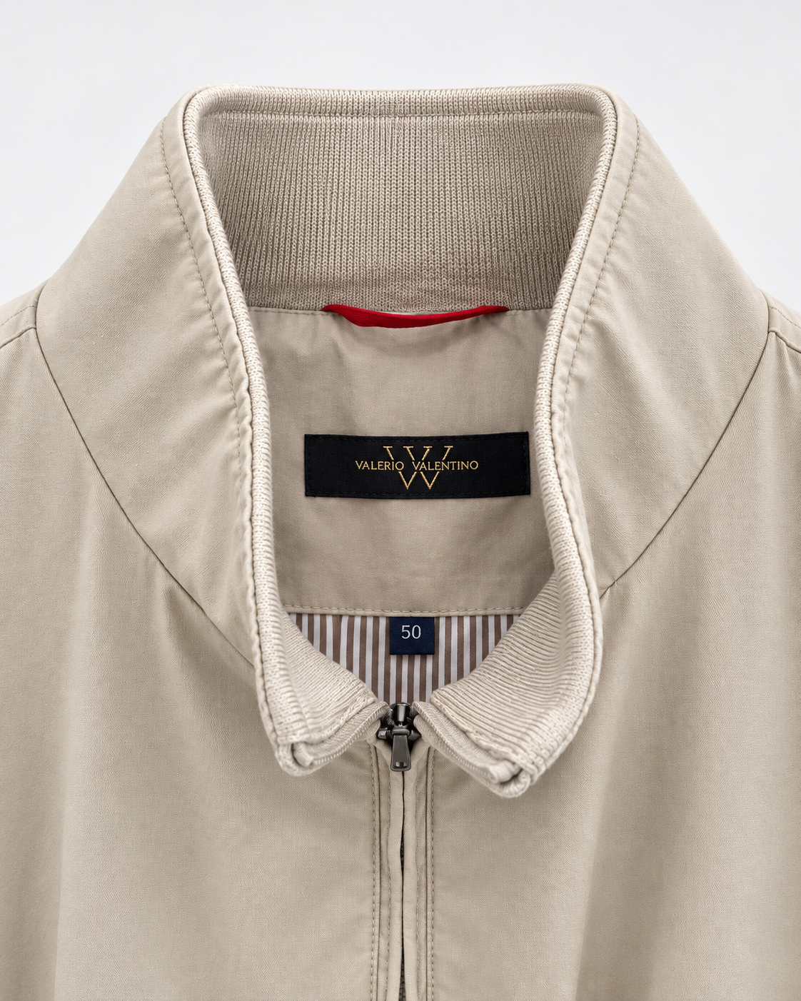 GIUBBINO ZIP COTONE BEIGE - DOPPIAVVI