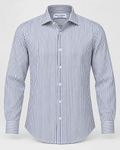 CAMICIA SLIM RIGATO BLU - MIGLIACCIO