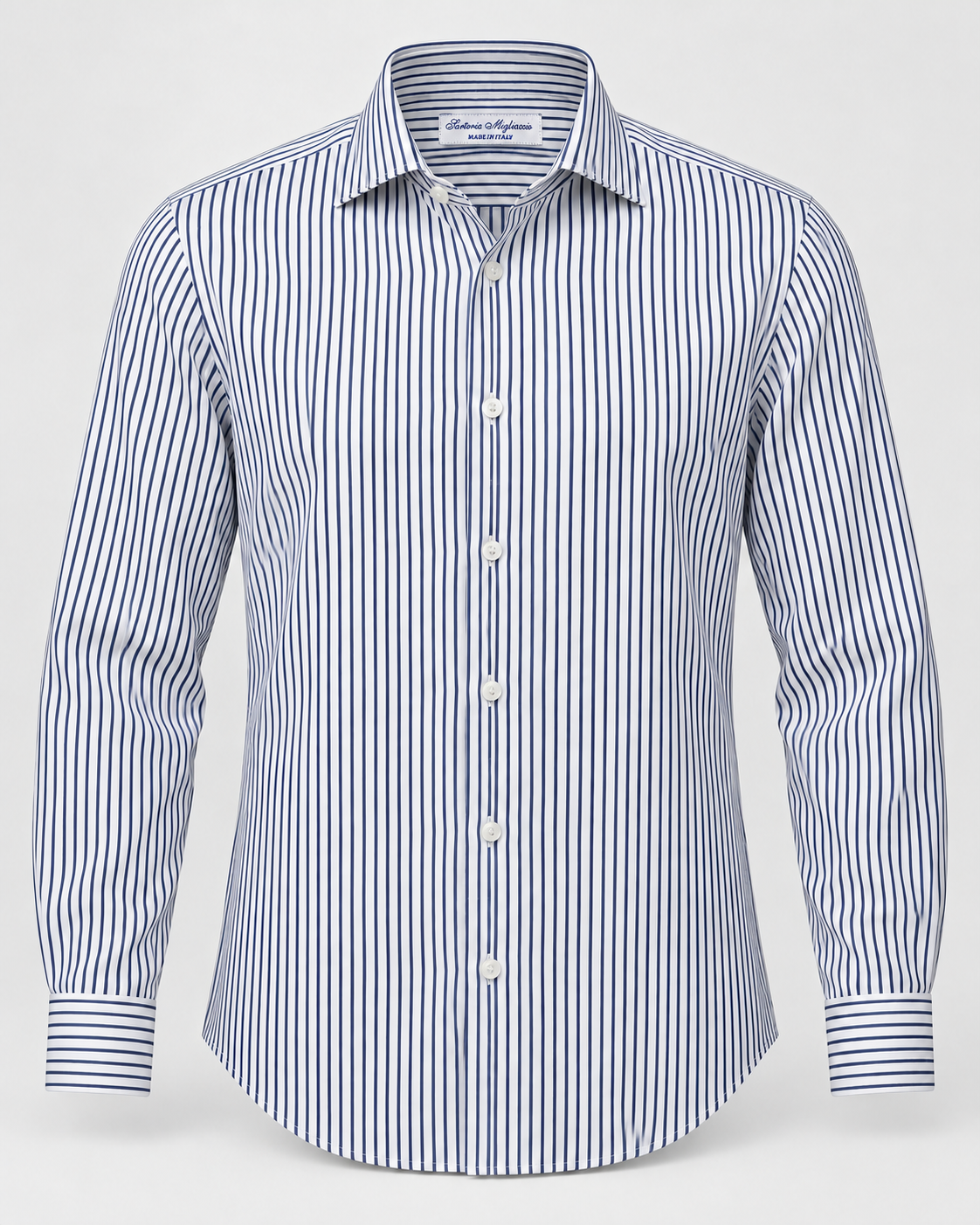 CAMICIA SLIM RIGATO BLU - MIGLIACCIO