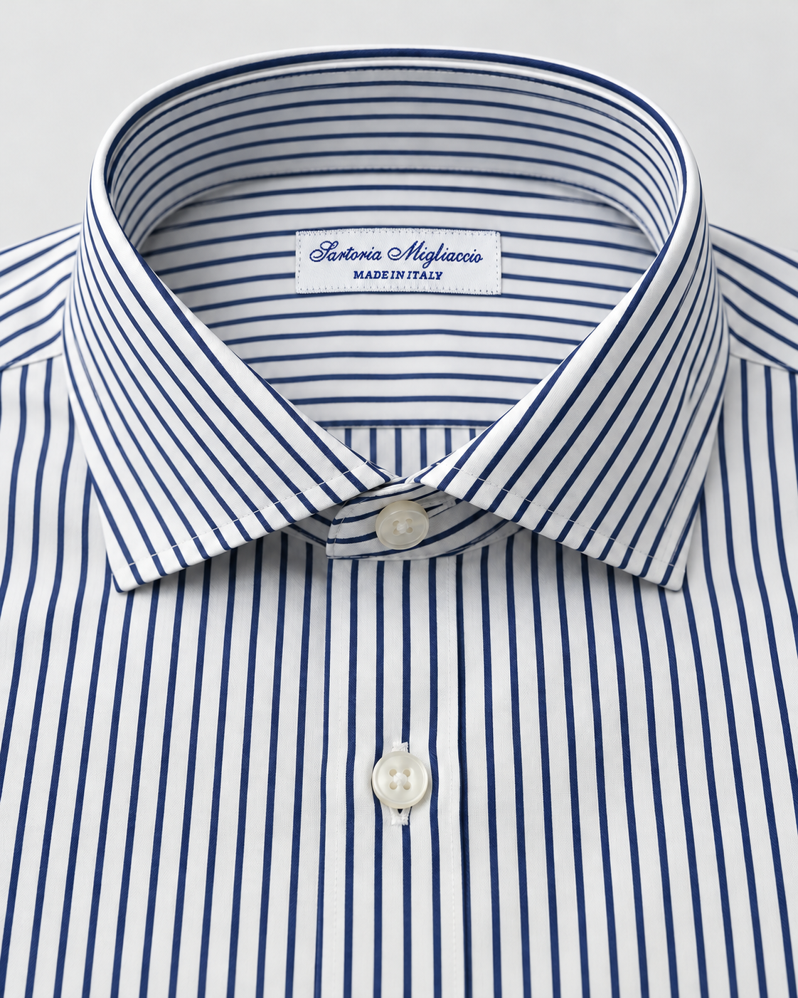CAMICIA SLIM RIGATO BLU - MIGLIACCIO