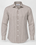 CAMICIA SLIM RIGATO MORO - MIGLIACCIO
