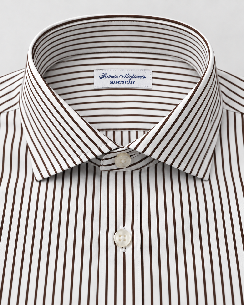 CAMICIA SLIM RIGATO MORO - MIGLIACCIO