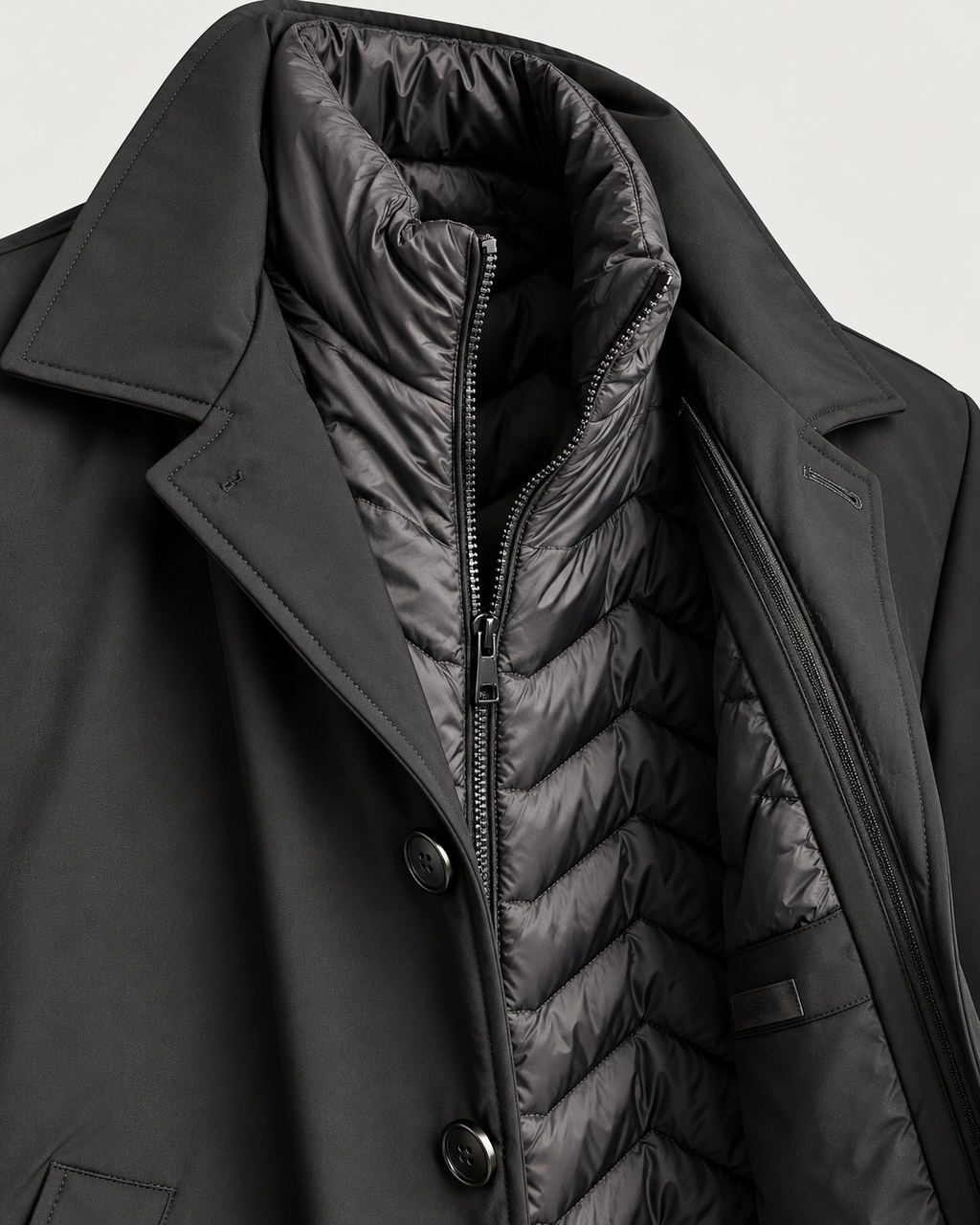 GIACCA NYLON NERO - VALERIO VALENTINO
