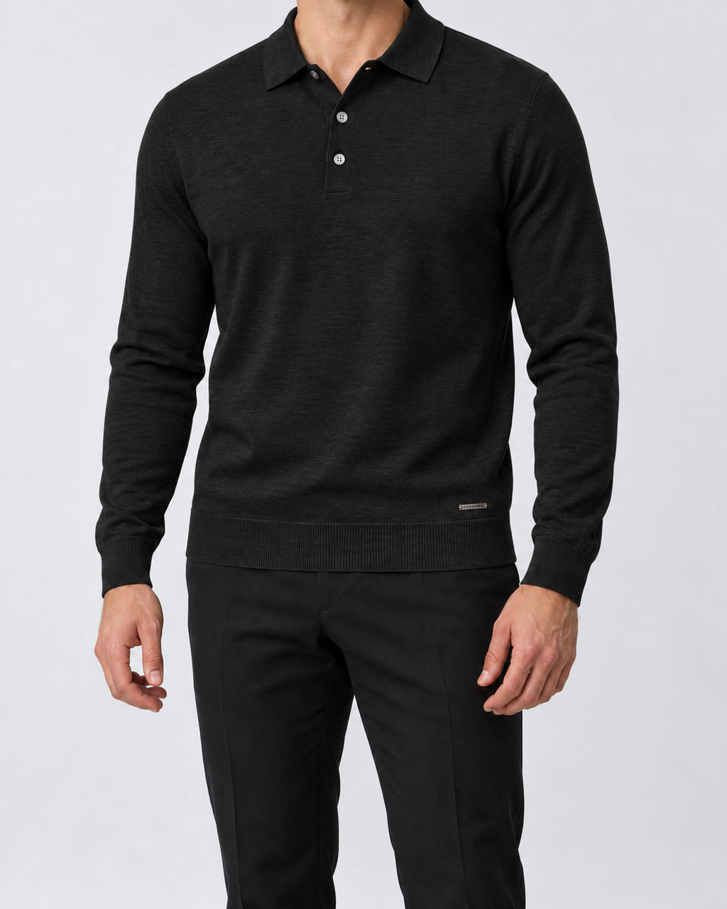 POLO ML VISCOSA NERO - GRANBERRY