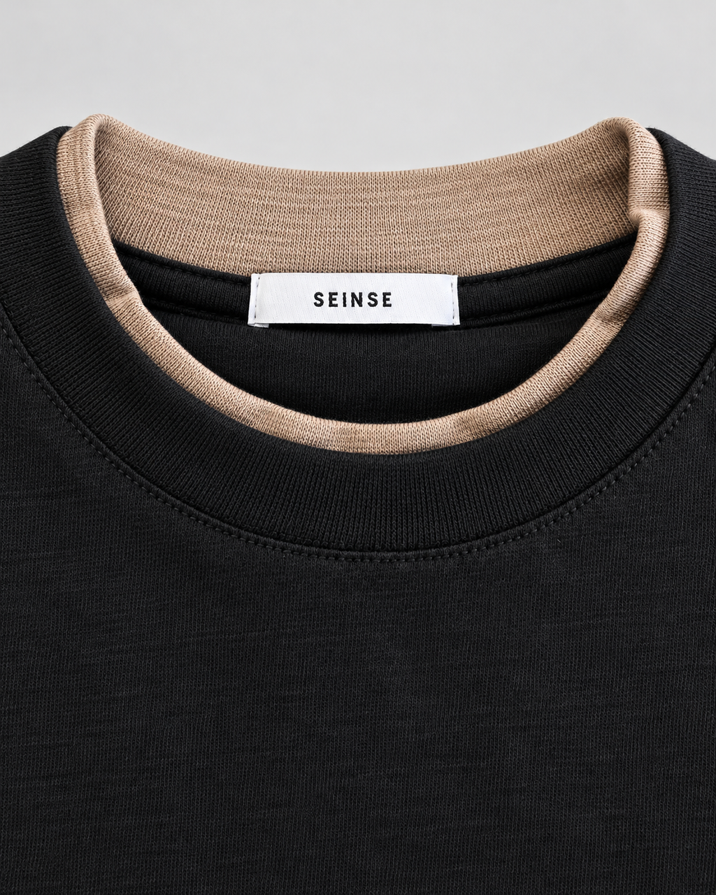 T-SHIRT M/L NERO/FANGO - SEINSE