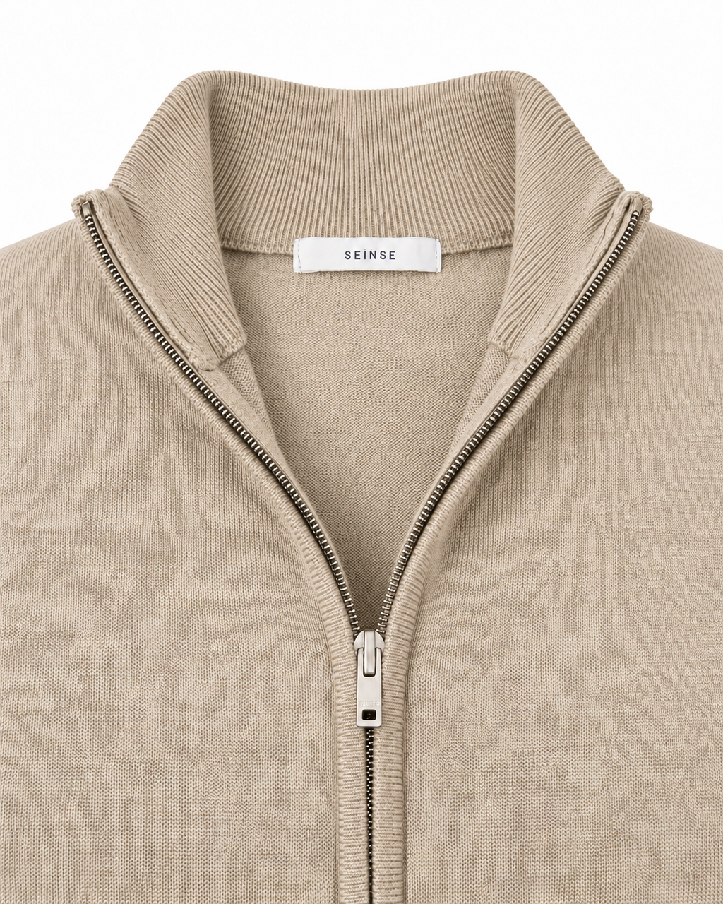 LUPETTO F/ZIP BEIGE - SEINSE