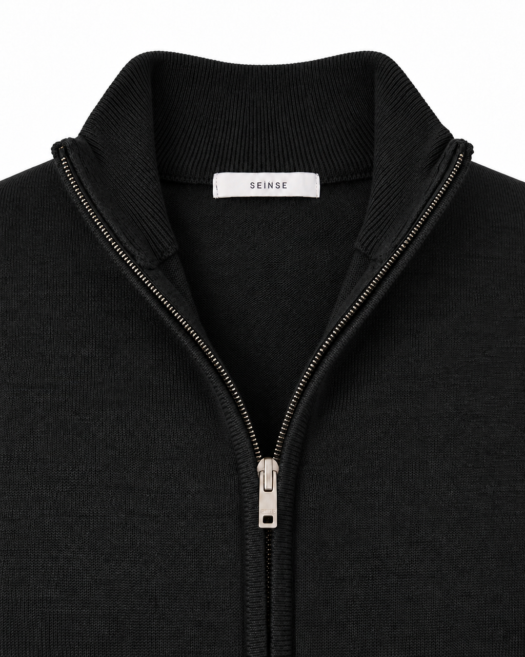 LUPETTO F/ZIP NERO - SEINSE