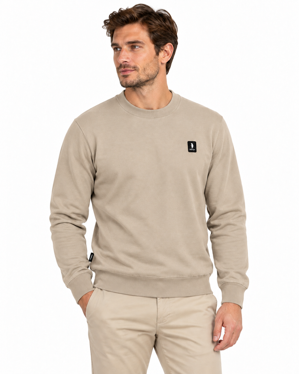 MAGLIA GC LOGO ICON TAUPE - REFRIGUE