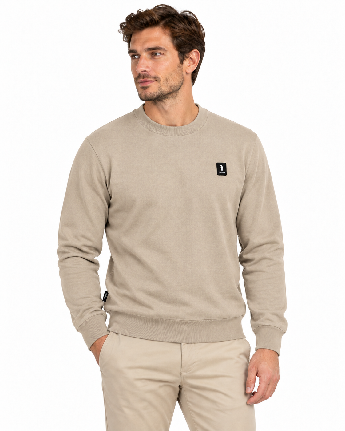 MAGLIA GC LOGO ICON TAUPE - REFRIGUE
