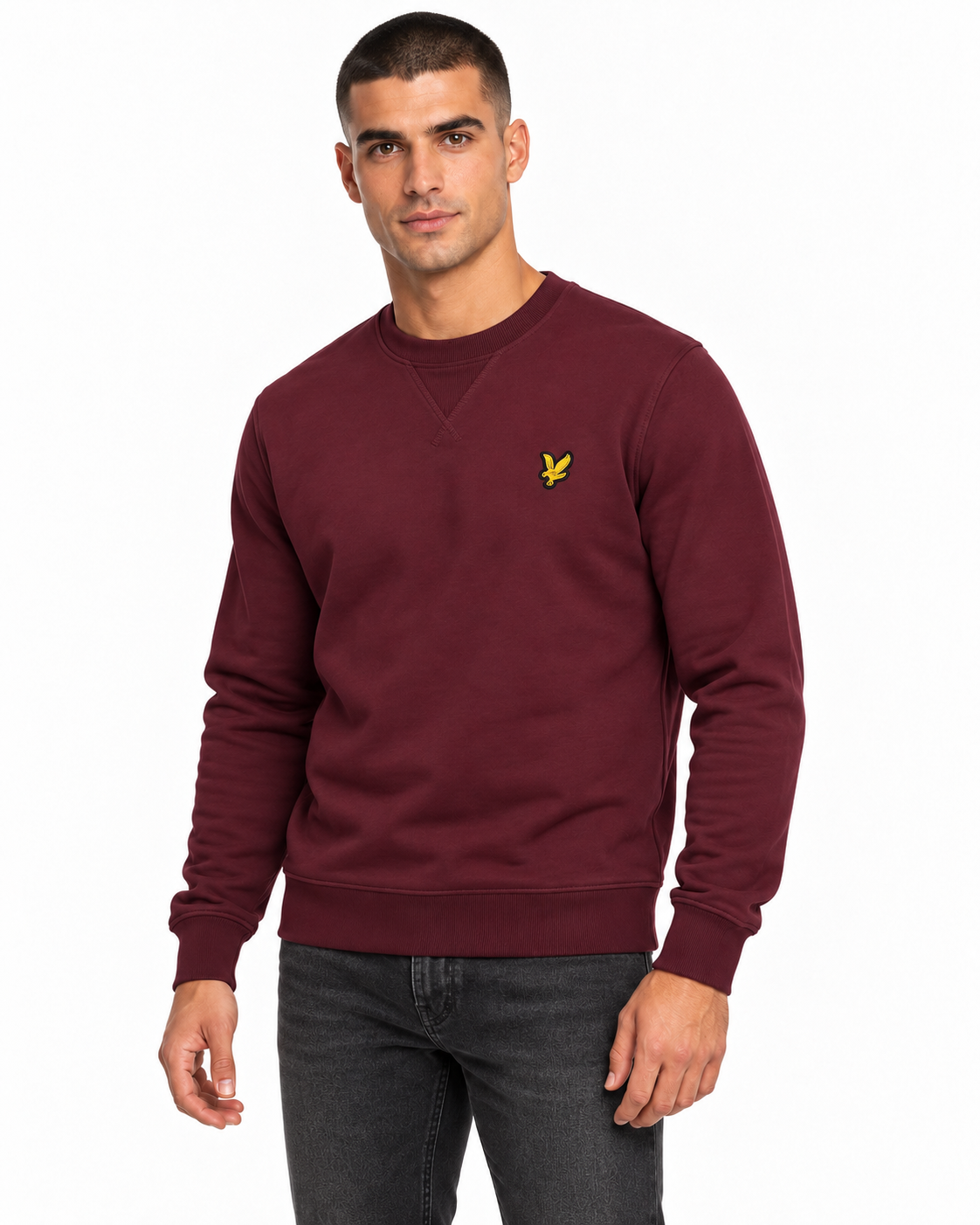 MAGLIA GK BRUSHBACK BURGUNDY - LYLE SCOTT