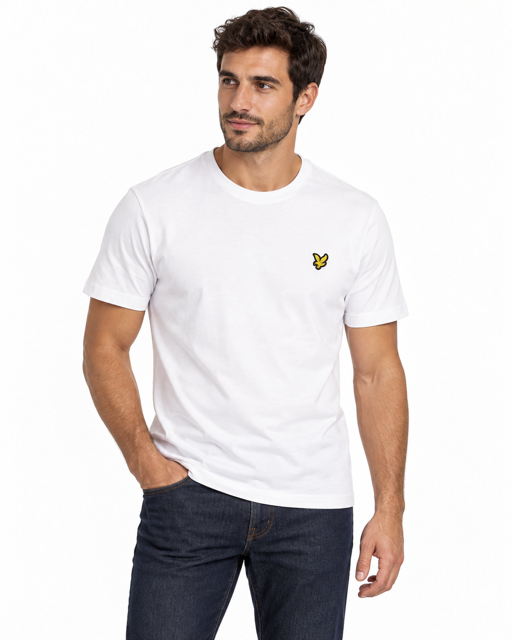 T SHIRT MM OALIN LOGO WHITE - LYLE SCOTT