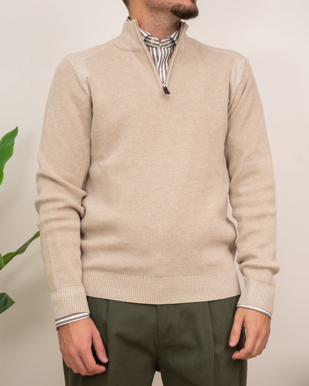 MAGLIA SEINSE MEZZA ZIP MI3138SS