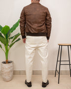 OUTFIT: GIUBBOTTO SEINSE IN ECOPELLE CON CARDIGAN SQUAD MA427 E PANTALONE DOPPIAVVI CHINO PI86I