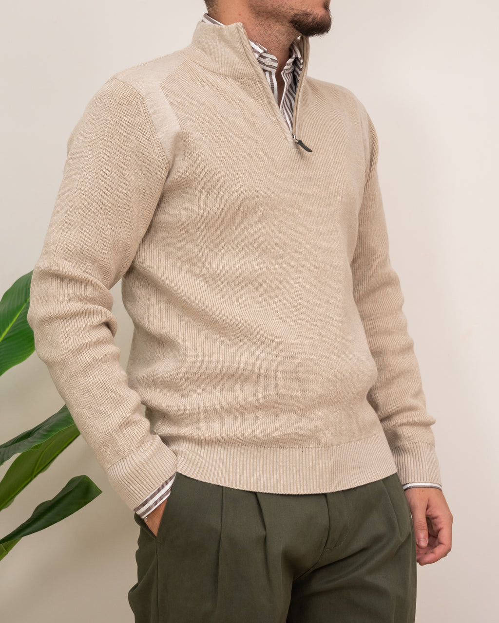 MAGLIA SEINSE MEZZA ZIP MI3138SS