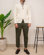 OUTFIT: CAMICIA SIENA SARTORIA MIGLIACCIO CON CARDIGAN SEINSE FULL ZIP E PANTALONE DOPPIAVVI CHINO PI86I